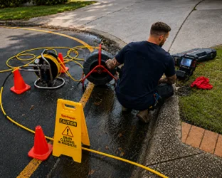On-site drain inspection at a Ashfield property